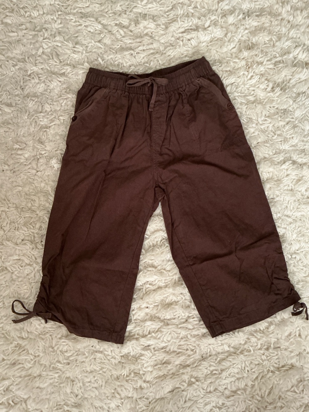 Y2K Brown Drawstring Capris